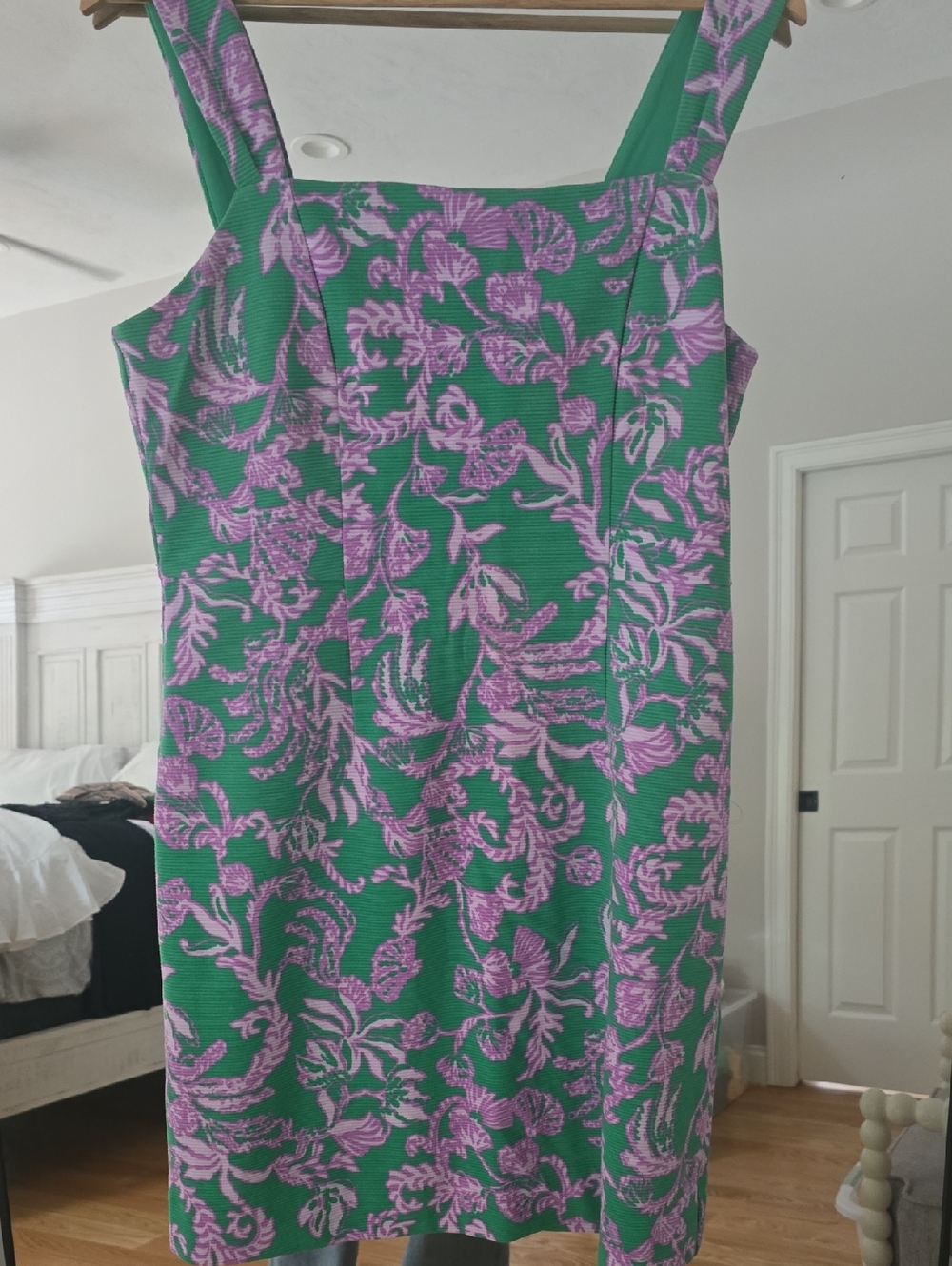 Lilly Pulitzer Green Sundress with Lilac Floral Print